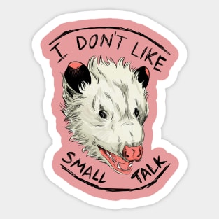 Introvert Possum Sticker